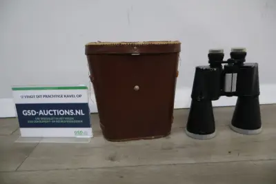 Verrekijker met bruine opbergkoffer – kavel bij GSD Auctions, Zoeterwoude