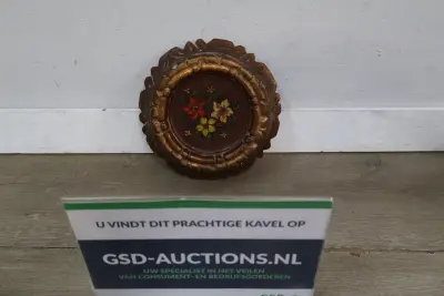 Antiek wanddecoratiestuk met bloemmotief – kavel bij GSD Auctions, Zoeterwoude