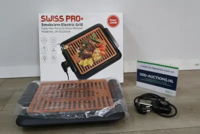 Swiss Pro+ Elektrische Rookloze Grill – kavel bij GSD Auctions, Zoeterwoude