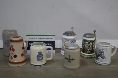 Diverse Bierpullen en Steingut Bierkruiken – kavel bij GSD Auctions, Zoeterwoude