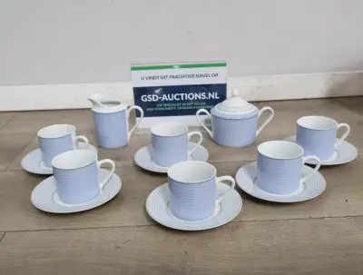 Blauw-wit Thee/Koffie Servies' – kavel bij GSD Auctions, Zoeterwoude