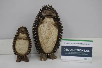 Set van twee egelbeeldjes' – kavel bij GSD Auctions, Zoeterwoude
