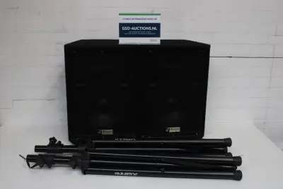 4 Acoustic Set geluidsboxen met statieven – kavel bij GSD Auctions, Zoeterwoude