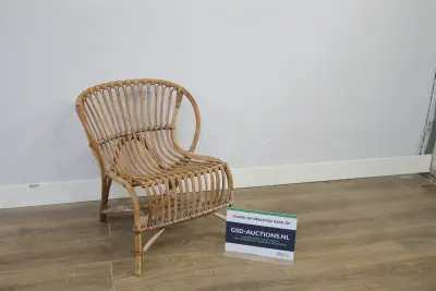 Vintage rotan stoel, Fauteuil - Jaren '60 – kavel bij GSD Auctions, Zoeterwoude
