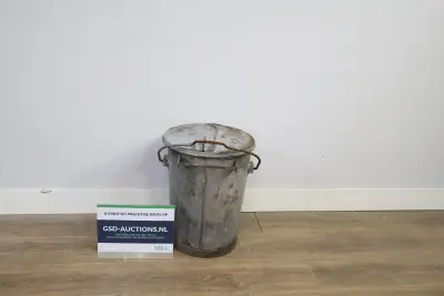 Zinken Afvalemmer - Leiden – kavel bij GSD Auctions, Zoeterwoude