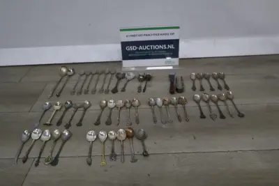 Verzameling diverse Verzilverde lepeltjes – kavel bij GSD Auctions, Zoeterwoude