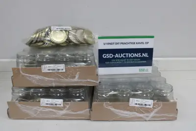 Set glazen potten met deksels – kavel bij GSD Auctions, Zoeterwoude