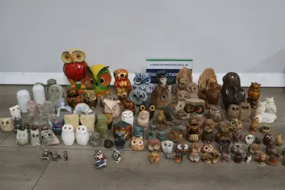 Collectie diverse uilen beeldjes en figuren – kavel bij GSD Auctions, Zoeterwoude