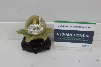 Boeddha in groene lotusvormige schaal – kavel bij GSD Auctions, Zoeterwoude
