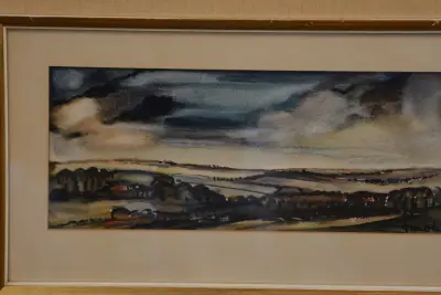 Bijzonder! Ingelijst werk van Piet Mulder: Landschap – kavel bij GSD Auctions, Zoeterwoude