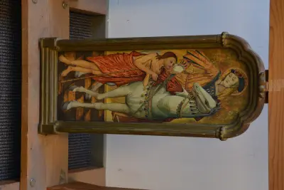 Copij van paneelschilderij v. St. Maarten door H. vd Hoek – kavel bij GSD Auctions, Zoeterwoude