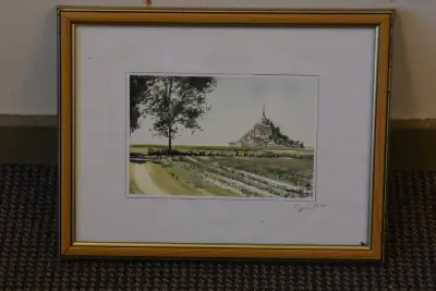 Aquarel van Pigeon Rémi: Mont St. Michel – kavel bij GSD Auctions, Zoeterwoude
