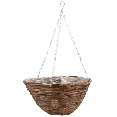 Hangende bloempot Rotan bruin 35 cm – kavel bij GSD Auctions, Zoeterwoude