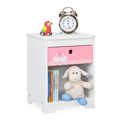 Nachtkastje voor de kinderkamer zwaan(414) – kavel bij GSD Auctions, Zoeterwoude