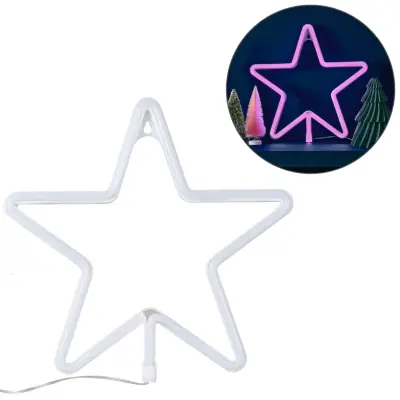 Neon verlichting Star op batterij roze 28 cm – kavel bij GSD Auctions, Zoeterwoude