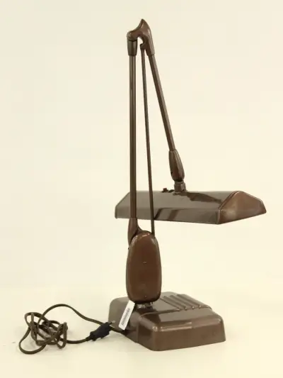 Dazor Model 1000 "Floating fixture" klassieke vintage industriële bureaulamp – kavel bij De Kringwinkel, Antwerpen