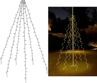 Vlaggenmast kerst verlichting - 192 LED's - 208 cm outdoor – kavel bij GSD Auctions, Zoeterwoude