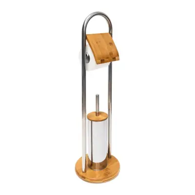 Toiletaccessoires set bamboe en Rvs 80cm(788) – kavel bij GSD Auctions, Zoeterwoude