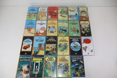 Lot van 23 Kuifje Videobanden – kavel bij De Kringwinkel, Izegem