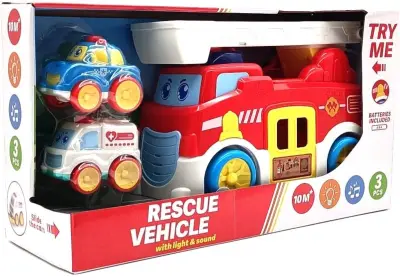 3delige Brandweerwagen met licht en geluid – Nieuw – kavel bij GSD Auctions, Zoeterwoude