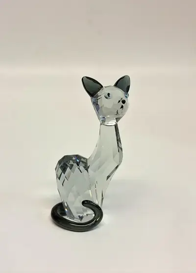 Kristallen kattenbeeldje Swarovski – kavel bij De Kringwinkel, Aalst
