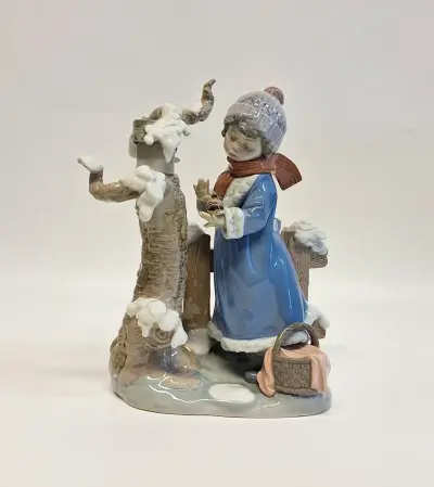 Porselein beeldje Lladró Winter Frost – kavel bij De Kringwinkel, Aalst