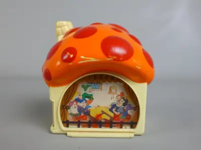 Sneeuwwitje paddenstoelenhuis muziekdoos – kavel bij De Kringwinkel, Diest