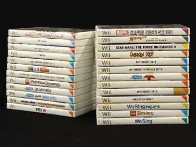 Set van 25 Wii games – kavel bij De Kringwinkel, Antwerpen