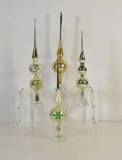 Set van 4 vintage glazen kerstboompieken, 20e eeuw – kavel bij De Kringwinkel, Turnhout