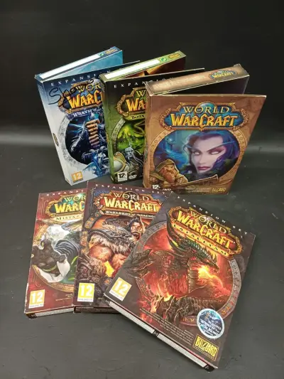 Lot van 6 World of Warcraft pc-games – kavel bij De Kringwinkel, Ninove
