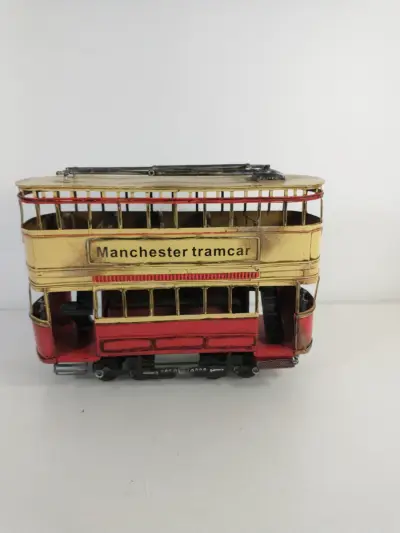 Vintage metalen model Manchester tramcar – kavel bij De Kringwinkel, Turnhout