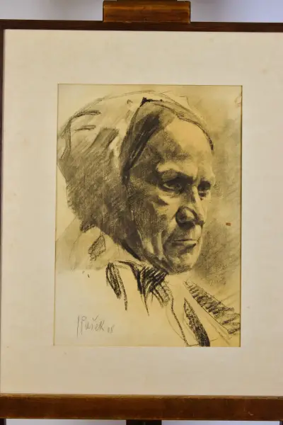 Gesigneerd vrouwenportret, gedateerd 1908 – kavel bij De Kringwinkel, Turnhout