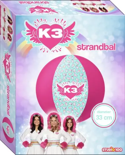 K3 Strandbal - Roze / Blauw - 33 cm – kavel bij GSD Auctions, Zoeterwoude