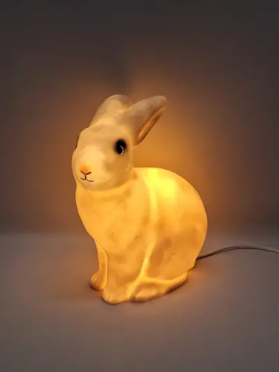 Vintage HEICO konijnenlamp - Duits design, model 63.312 – kavel bij De Kringwinkel, Gent