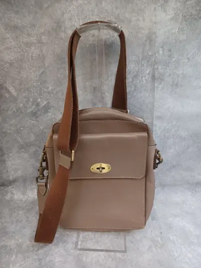 Mulberry schoudertas / crossbody in beige-taupe leder – kavel bij De Kringwinkel, Gent