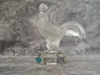 Vintage kristallen hanenbeeldje Goebel Crystal Collection - jaren 1980-1990 – kavel bij De Kringwinkel, Gent