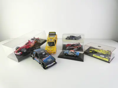 Gevarieerde set van 7 race- en rallyschaalmodellen – kavel bij De Kringwinkel, Heverlee