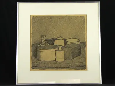 Vintage lithografische reproductie naar Giorgio Morandi – kavel bij De Kringwinkel, Antwerpen