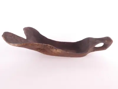 Vintage handgesneden houten trog – kavel bij De Kringwinkel, Heverlee