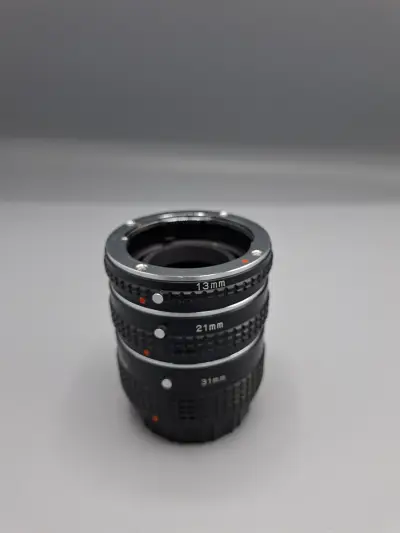Kwalitatieve Marexar Macro Tussenringset (13mm, 21mm & 31mm) – Voor Prachtige Macrofotografie! – kavel bij De Kringwinkel, Waardamme