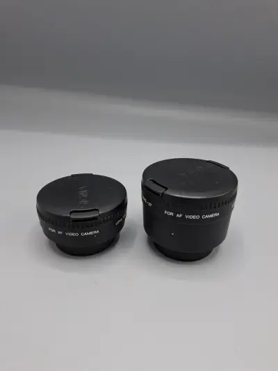 Vintage Sigma Video Converter Set (Tele x1.5 VTS-37 & Wide x0.5 VWS-37) – Inclusief Luxe Opbergtas! – kavel bij De Kringwinkel, Waardamme