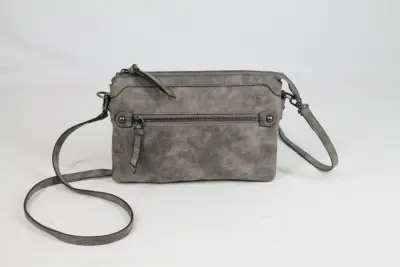 Grijze crossbody schoudertas - Francinel – kavel bij De Kringwinkel, Brecht
