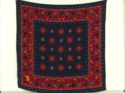 Yves Saint Laurent - vintage, zijden foulard - made in France – kavel bij De Kringwinkel, Antwerpen