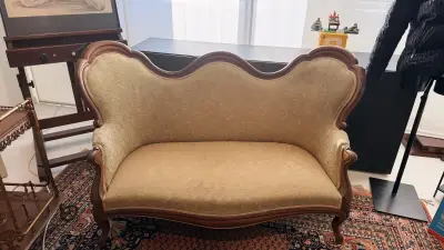 Antieke Louis-Philippe Canapé/Bank 19e eeuw – kavel bij De Kringwinkel, Dendermonde