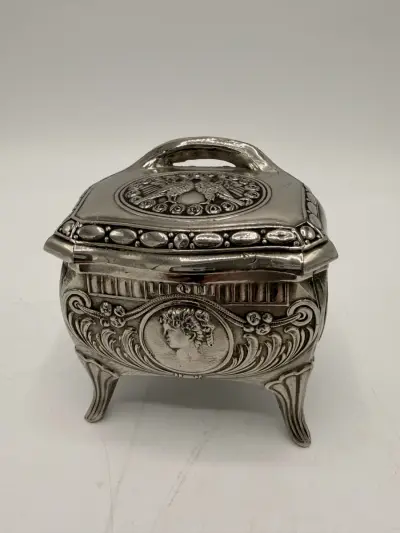 Janco antiek Art Nouveau juwelenkistje – kavel bij De Kringwinkel, Dendermonde
