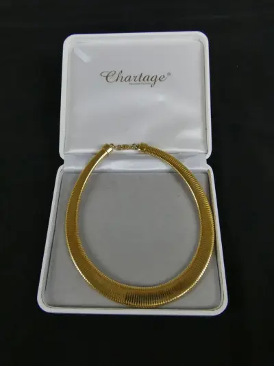 Chartage Vergulde Slangenhals Ketting – kavel bij De Kringwinkel, Diest