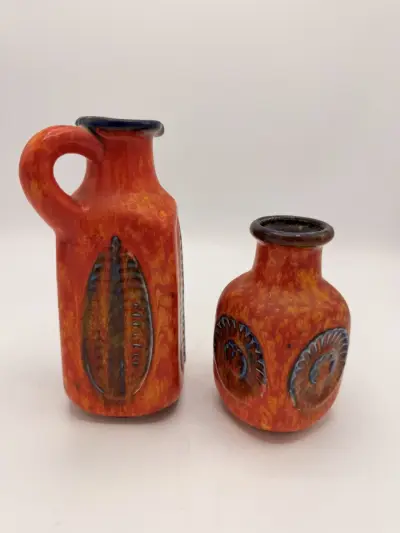 Bay Keramik Fat Lava – Set vintage West Germany Vazen – kavel bij De Kringwinkel, Dendermonde