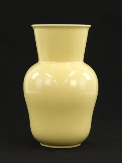 Villeroy & Boch - beige vaas met craquelé - made in Luxembourg jaren '20-'30 – kavel bij De Kringwinkel, Antwerpen