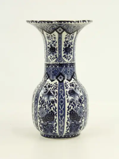Boch Belgium Delfts Blauwe Trompetvaas - Royal Sphinx - 35 cm (Nr. 5) – kavel bij De Kringwinkel, Antwerpen