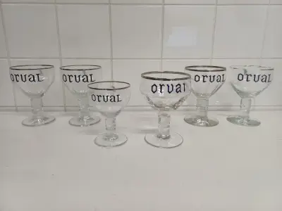 6 Orval glazen – kavel bij De Kringwinkel, Liedekerke